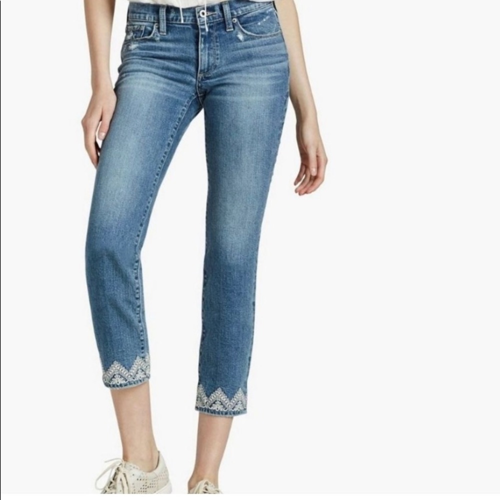 Lucky Brand Embroidered Sweet Crop Jeans